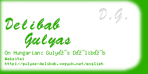 delibab gulyas business card